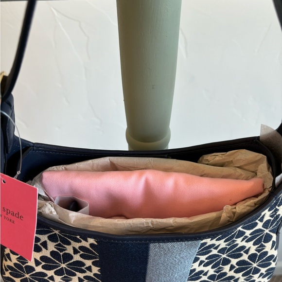 NWT Kate Spade Flower Jacquard Stripe Sam Small Convertible Shoulder Bag - Picture 6 of 8